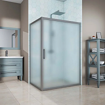 Душевой уголок Kubele DE019R-MAT-MT 120х100 см, профиль матовый хром