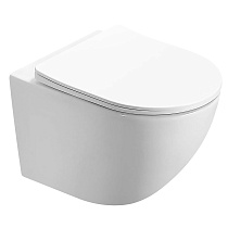 Унитаз подвесной Azario Trevi 495х360х390 безободковый, слив 