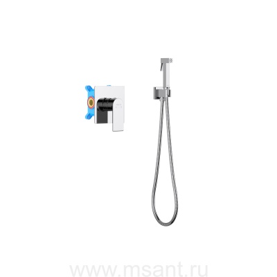 Гигиенический душ AQUATEK (смеситель + гигиеническая лейка + шланг + шланговое подсоединение) AQ1419CR ЛИРА