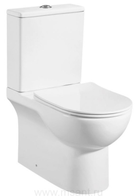 Унитаз-компакт AZARIO Ambra 645x370x815 напольный, безободковый, в комплекте сиденьем микролифт