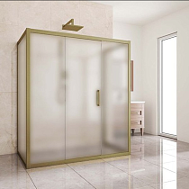 Душевой уголок Kubele DE019R3U-MAT-BR 140х80 см, профиль бронза