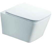 Унитаз подвесной Azario NOVA безободковый с ультра тонким сиденьем микролифт, белый (AZ-2216)