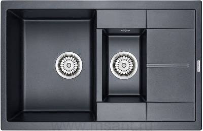 Мойка кухонная Paulmark Feste PM237850-BLM черный металлик