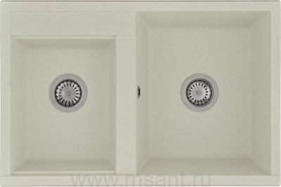Мойка кухонная AQUATON Делия 78 DBL жемчуг