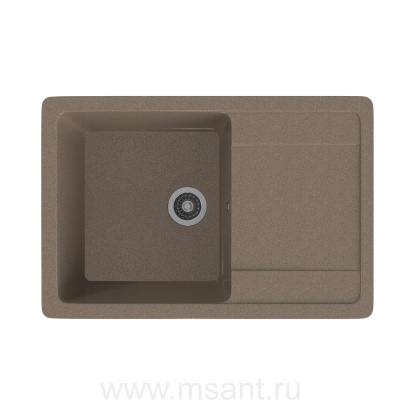 Мойкa MIXLINE ML-GMS15 СТАНДАРТ с крылом, терракот (307), 640*505*185мм