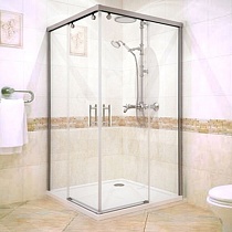 Душевой уголок GuteWetter Slide Rectan GK-864 правая 80x70 см стекло бесцветное, профиль хром