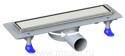 Душевой лоток LORANTO PRIME SKALA LEGAL 60 см боковой сток D-50, 360*, решетка из нержавеющей стали под плитку, гидрозатвор сухой (4027.TY050K.060.1)