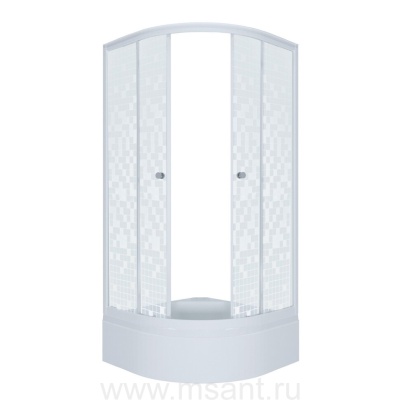 Душевой уголок Triton Стандарт 90х90 В АКВА - МОЗАИКА с поддоном +сифон E410CL