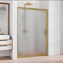 Душевая дверь в нишу Kubele DE019D2-MAT-BR 120 см, профиль бронза