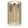 Душевая кабина Niagara Lux NG-7715GBK (90x90х210) низкий поддон(15см),дверь раздвижная,стенки золото,без крыши,4 места 