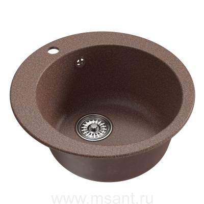 Мойкa MIXLINE ML-GM13 круглая, терракотовая (307), 495мм (глуб. чаши 200)