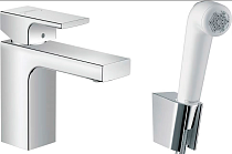 Смеситель Hansgrohe Vernis Shape 71216000 для раковины с гигиеническим душем, хром