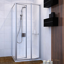 Душевой уголок GuteWetter Practic Square GK-402 правая 120x120 см стекло бесцветное, профиль матовый хром