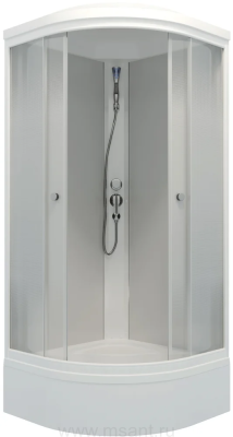 Душевая кабина Triton Лайт Щ0000061850 90х90 В-полка Градиент, Белый (ДН4) с поддоном +сифон E410CL
