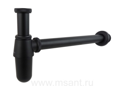 Сифон AQUATEK, матовый черный AQ6011MB 