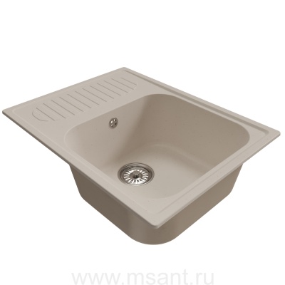 Мойкa MIXLINE ML-GM18 с крылом, белая (331), 640*490*190мм