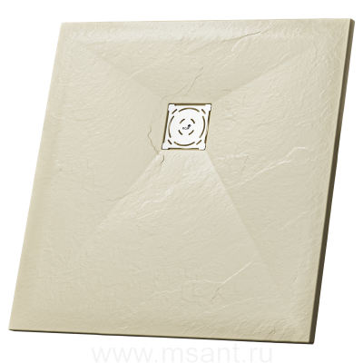 Душевой поддон квадратный RGW ST-Be Бежевый (900x900)