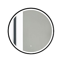 Зеркало AZARIO Aurora D600 с подсветкой, сенсорный выключатель с функцией диммера, алюминиевая черная рама