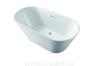 Ванна акриловая,отдельностоящая, AQUATEK AQ-5776 ХОРСА 1680*760*580. В комплекте со сливом и ножками.Цвет: белый глянцевый.