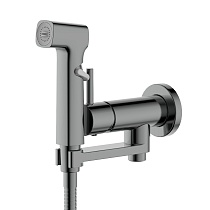 Комплект Aquatek AQ1819BGM НИКА для гигиенического душа встроенный (смеситель + гигиеническая лейка + шланг), оружейная сталь