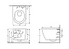 Унитаз подвесной безободковый AQUATEK ЛИБЕРТИ AQ1999T-00 500*360*350 мм, смыв ТОРНАДО, горизонтальный выпуск, тонкое сиденье с механизмом плавного закрывания, крепеж 