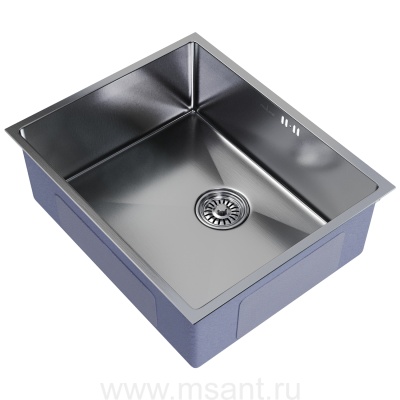 Мойка подст.монтаж 53х43 (3,0) вып 3 1/2 MIXLINE PRO 22см с сифоном (сатин)