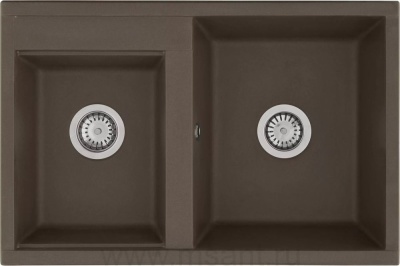 Мойка кухонная AQUATON Делия 78 DBL кофе