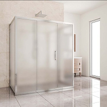 Душевой уголок Kubele DE019R3U-MAT-CH 140х100 см, профиль хром