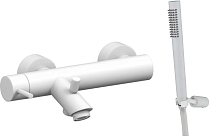 Смеситель Paffoni Light LIG023BO для ванны с душем, белый матовый