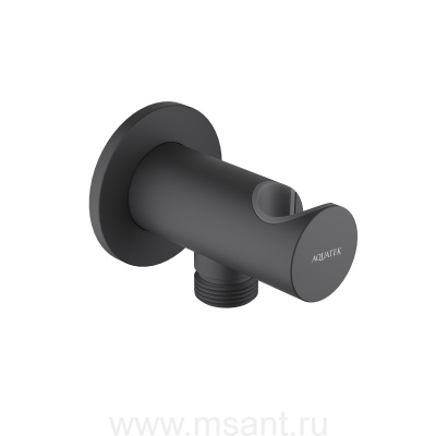 Шланговое подсоединение с держателем AQUATEK, матовый черный AQ2464MB 