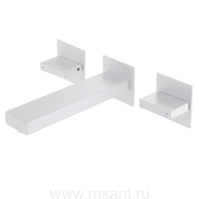 Смеситель ABBER Daheim AF82122W для раковины скрытого монтажа, белый матовый