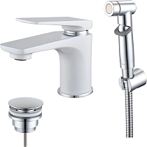 Смеситель для раковины Lemark Allegro LM5916CW с гигиеническим душем, с д/к