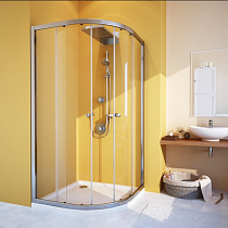 Душевой уголок GuteWetter Shape Round GK-864A 90x90 см стекло бесцветное, профиль хром