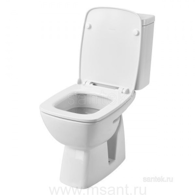 Унитаз-компакт Santek Нео Лайт 1WH302471 прямой выпуск, двухрежимная арматура, сиденье дюропласт
