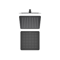 Квадратный верхний душ 250*250*2 мм AQUATEK, матовый черный AQ2072MB