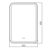 Зеркало AZARIO Мальта RGB 550*800 c подсветкой и диммером, мульти-цвет, сенсорный выключатель