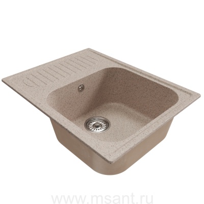 Мойкa MIXLINE ML-GM18 с крылом, песочная (302), 640*490*190мм