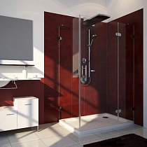 Душевой уголок GuteWetter Lux Rectan GK-003 правый 100x90 см стекло бесцветное 6-8, фурнитура хром