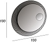 Зеркало Cezares 45011 c LED-подсветкой 100х100