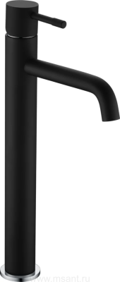 Смеситель Boheme Uno 462-BCR для раковины, black chrome