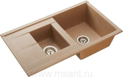 Мойка кухонная AQUATON Делия 87 песочная