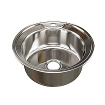 Мойка круг d 51 (0,8) вып 3 1/2 MIXLINE (глуб чаши 18см) с сифоном