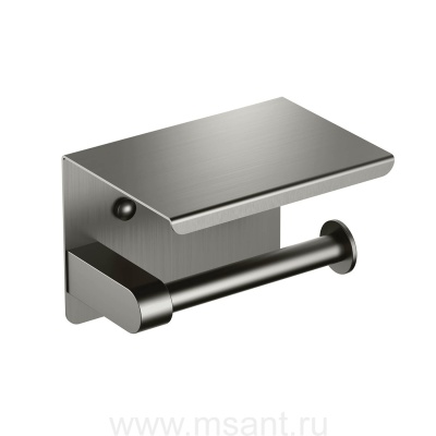 Aquatek AQ4939BGM ЕВРОПА бумагодержатель с полкой, шлиф. черный хром