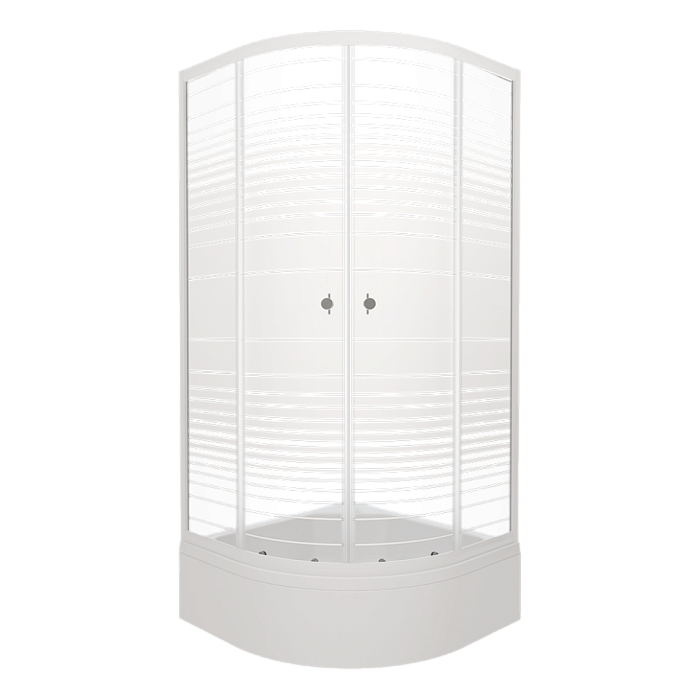 Душевой уголок Triton Стандарт 100х100 В АКВА - ПОЛОСЫ с поддоном +сифон E410CL