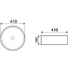 Раковина-чаша Azario 410х410х180 накладная, круглая, белый матовый
