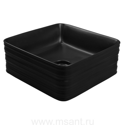 Раковина-чаша Azario 395х395х150 накладная, квадратная, черный матовый 