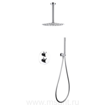 Душевая система ABBER Wasser Kreis AF8121 скрытого монтажа без излива, хром