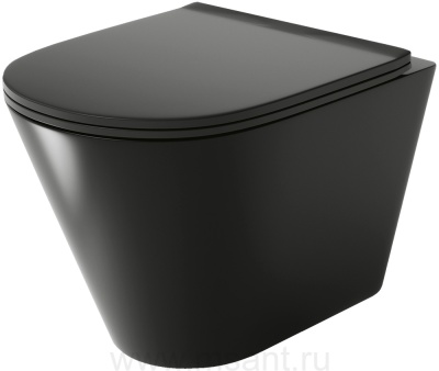 Унитаз Grossman GR-4477BMS подвесной черный матовый, безободковый