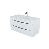 Тумба с умывальником, подвесная, 100 см, белая, Cloud, IDDIS, CLO10W1i95K