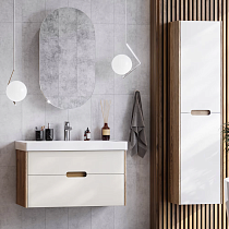 Мебель для ванной AQUATON Оливия 90 бежевый/дуб велл